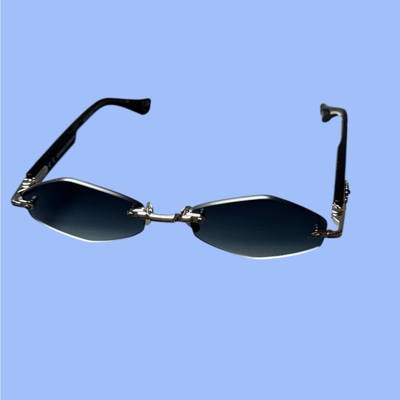 SOLD- CHROME HEARTS DEPP SUNGLASSES | BLACK FRAME| DEEP BLUE LENSES| SIZE 59 - Picture 2 of 10